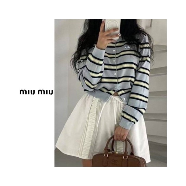 MIUMIU 미우미우 폴리 단가라 가디건
