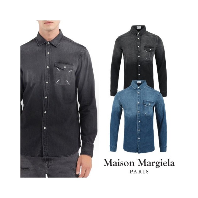 MAISON MARGIELA 메종마르지엘라 스티치 데님 셔츠