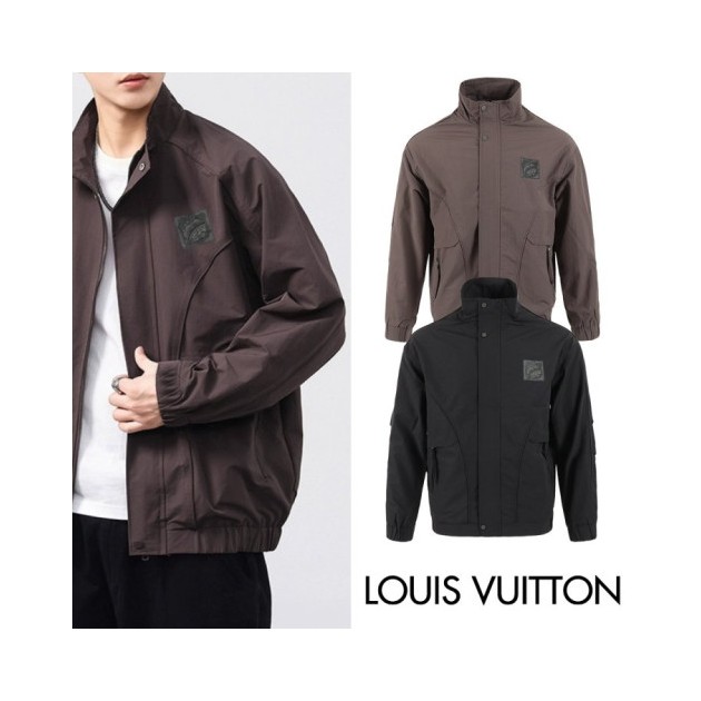 LOUIS VUITTON 루이비통 레터링 사각 짚업 윈드자켓