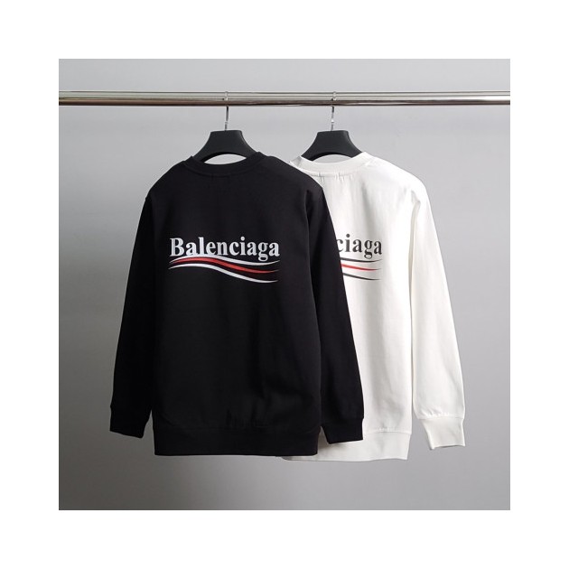 BALENCIAGA 발렌시아가 레드웨이브 코튼 맨투맨