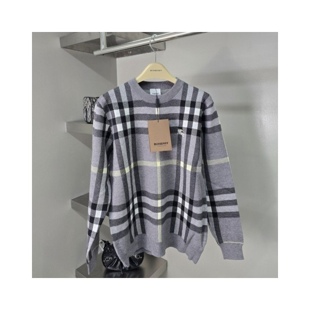 BURBERRY 버버리 체크 자수 니트