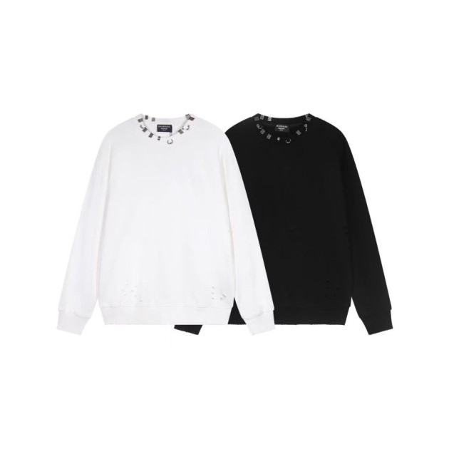 BALENCIAGA 발렌시아가 피어싱 데미지 맨투맨