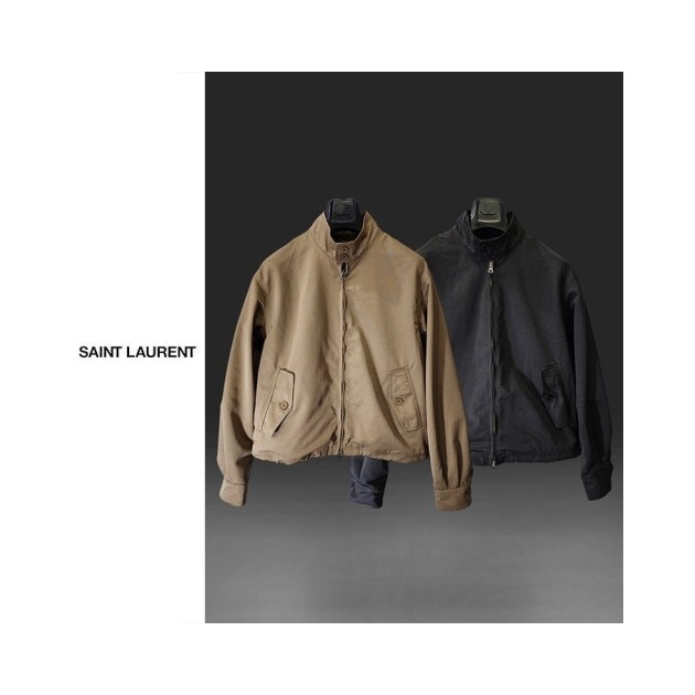 SAINT LAURENT 생로랑 블루종 면자켓