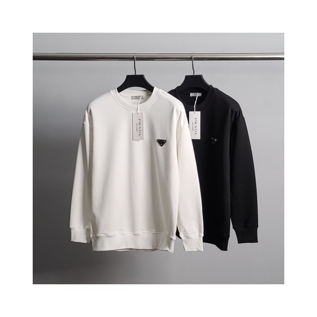 PRADA 프라다 로고와펜 코튼 맨투맨