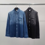 MAISON MARGIELA 메종마르지엘라 포켓자수 데님 셔츠