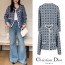 DIOR 디올 룸버스 꽃브로치 트위드 자켓