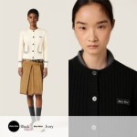 MIUMIU 미우미우 스티치 패치 가디건