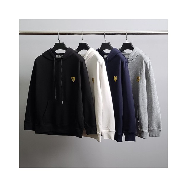 COMME DES GARCONS 꼼데가르송 골드와펜 코튼 후드티