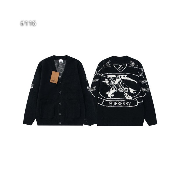 BURBERRY 버버리 EKD 인타르시아 울 가디건