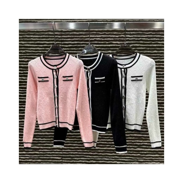 CHANEL 샤넬 크로쉐 니트 가디건