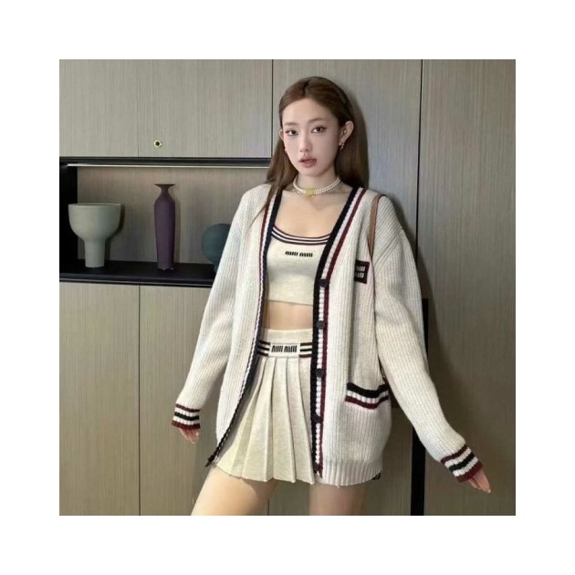 MIUMIU 미우미우  프레피 니트 가디건