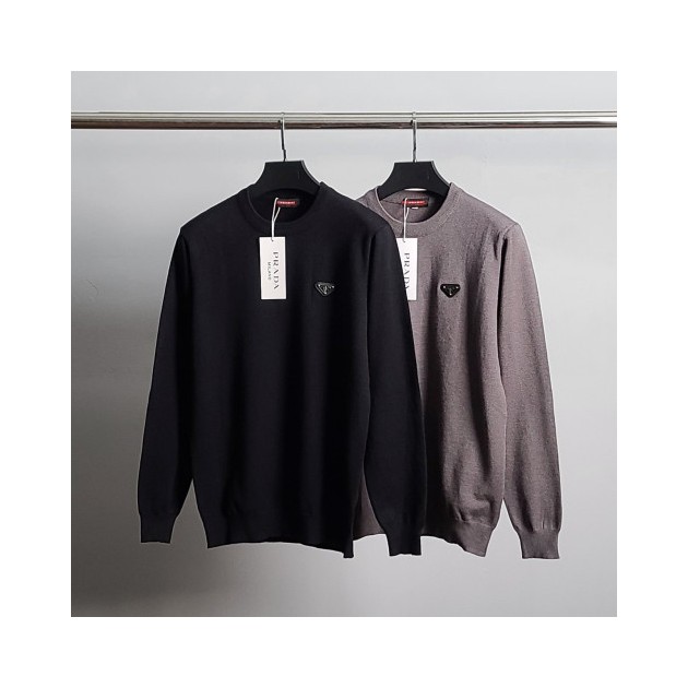 PRADA 프라다  로고와펜 캐시미어 니트
