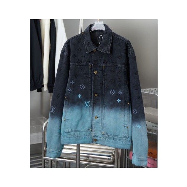 LOUIS VUITTON 루이비통 엠브로이더드 데님 자켓
