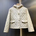BURBERRY 버버리 크롭 퀄팅 나일론 후드 자켓 3COLOR