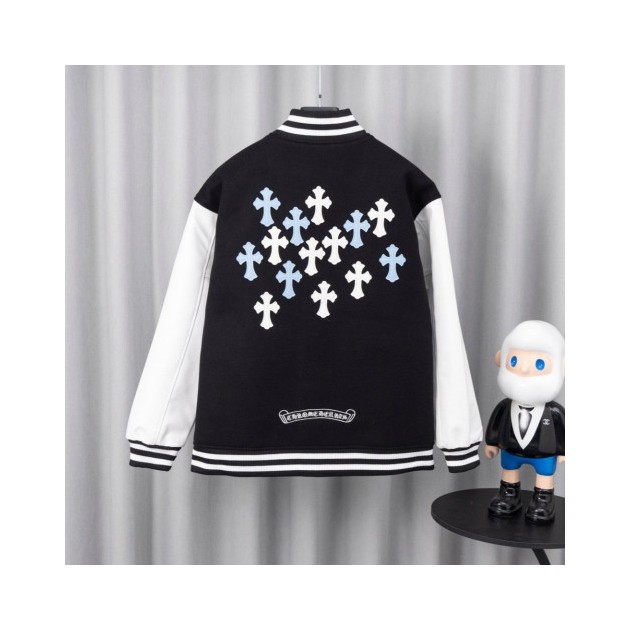 CHROME HEARTS 크롬하츠 멀티 크로스 패치 바시티 자켓