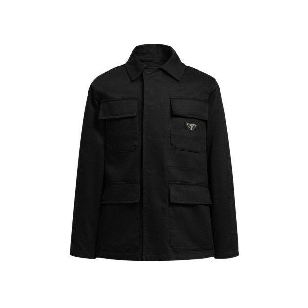 PRADA 프라다 메탈 플레이트 코튼 자켓