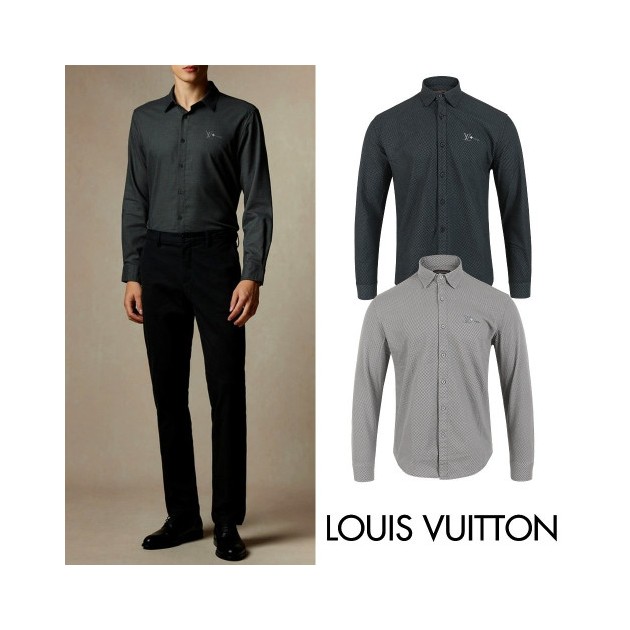 LOUIS VUITTON 루이비통 모노자수 패턴 셔츠