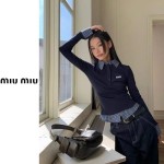 MIUMIU 미우미우 체크 배색 폴로 셔츠 2COLOR