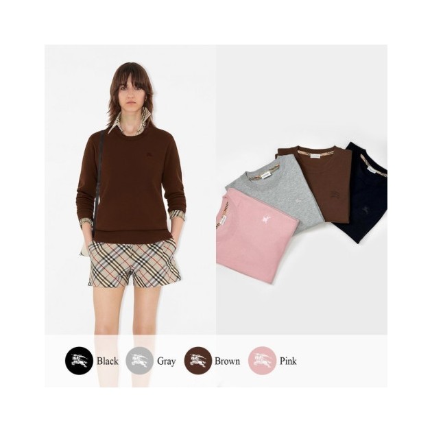 BURBERRY 버버리 기마 자수 크루넥 니트