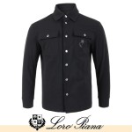 LOROPIANA 로로피아나 투포켓 자수로고 코튼 스판자켓