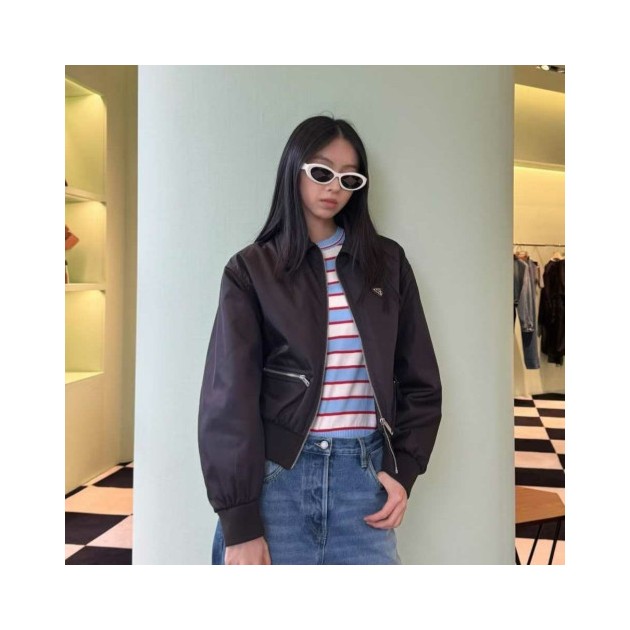PRADA 프라다 라펠 나일론 자켓
