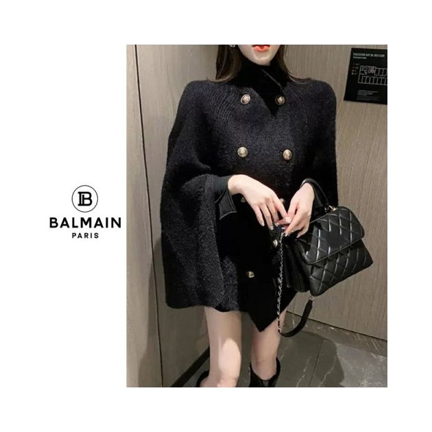BALMAIN 발망  금장 버튼 케이프 가디건 2COLOR