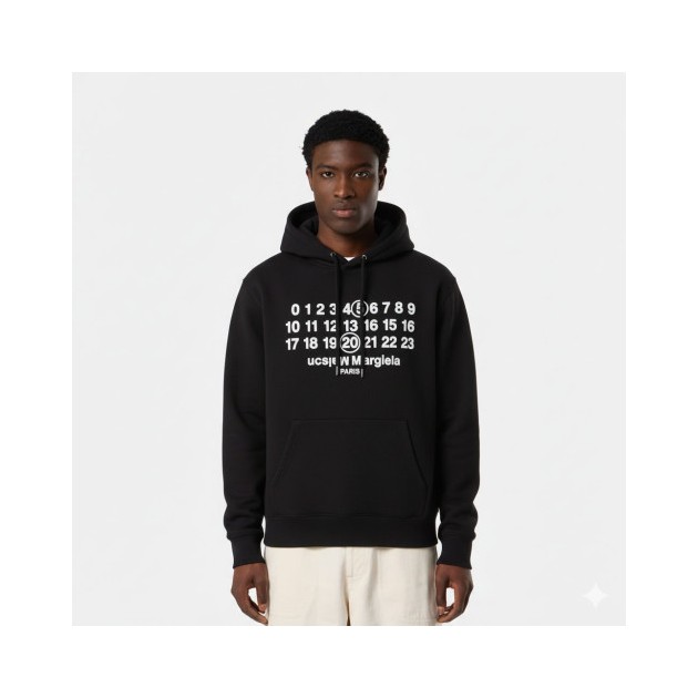 MAISON MARGIELA 메종마르지엘라 넘버레터링 코튼 후드티 2COLOR