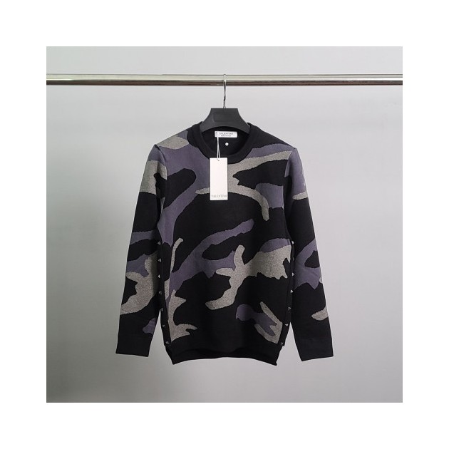 VALENTINO 발렌티노 락스터드 카모 니트