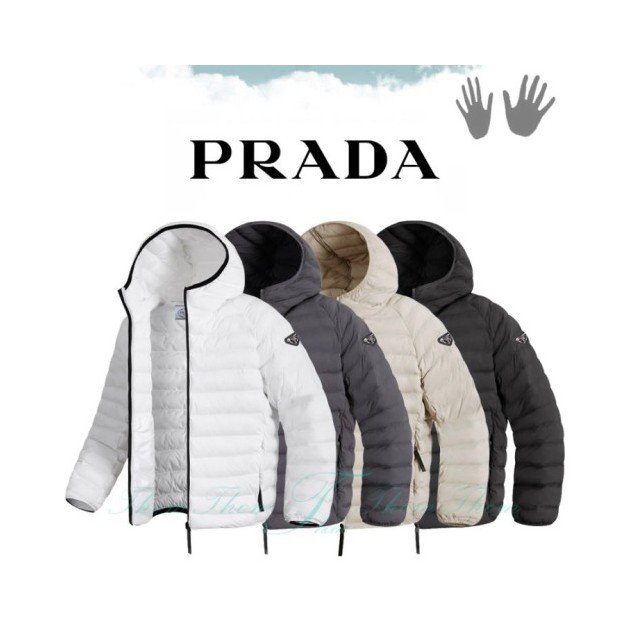 PRADA 프라다 라이트 후드 패딩 점퍼