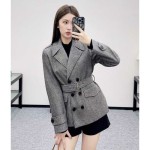 DIOR 디올 더블 벨트 트위드 자켓