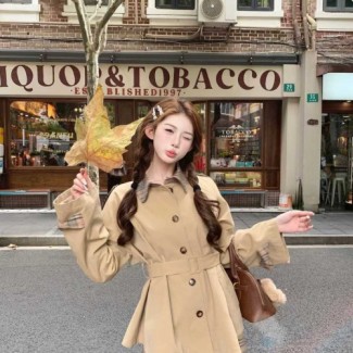 BURBERRY 버버리 라펠 후드 트렌치 자켓