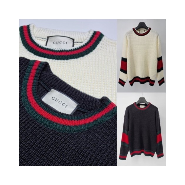 GUCCI 구찌 와플 라운드 니트
