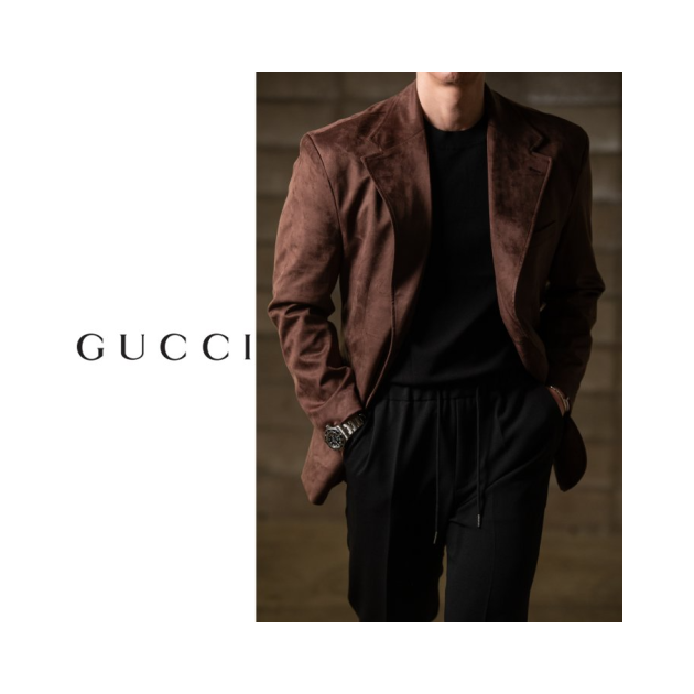 GUCCI 구찌 노치드 라펠 스웨이드자켓 2COLOR