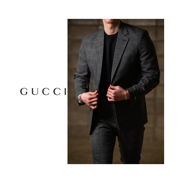 GUCCI 구찌 싱글 현빈 체크슈트정장