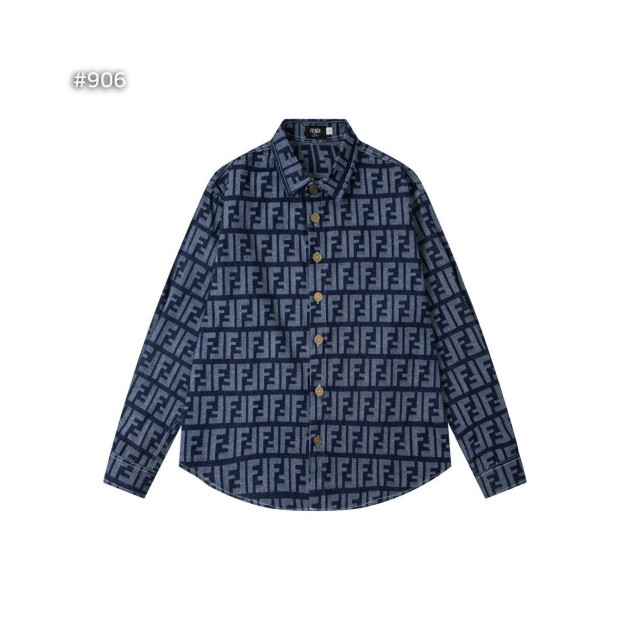 FENDI 펜디 블루 FF 자카드 셔츠