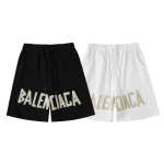 BALENCIAGA 발렌시아가 6428 테이프 로고 스웨트 쇼츠