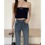 PRADA 프라다 트라이앵글 부츠컷 데님팬츠
