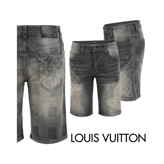 LOUIS VUITTON 루이비통 그래픽 다미 흑청 하프 팬츠