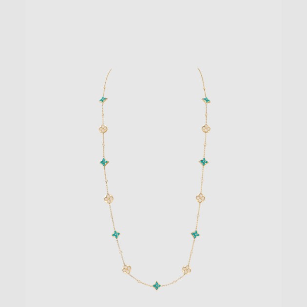 컬러 블라썸 BB 멀티 패턴 롱 목걸이 Q94887